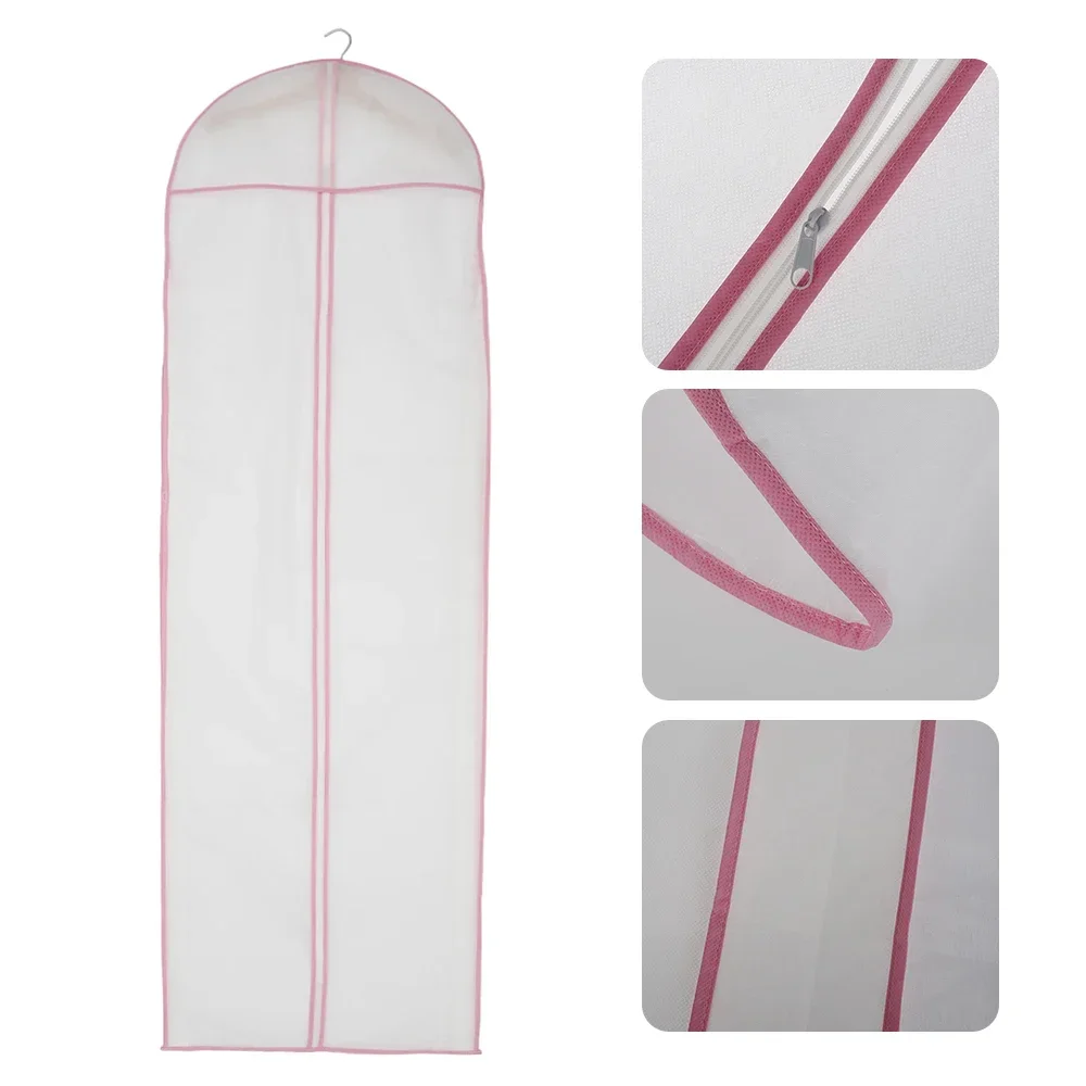 1/2/5Pcs 180cm Wedding Dress Dust Cover Hanging Bridal Garment Dress Clothes Suit Coat Home Storage Bag For Clothes