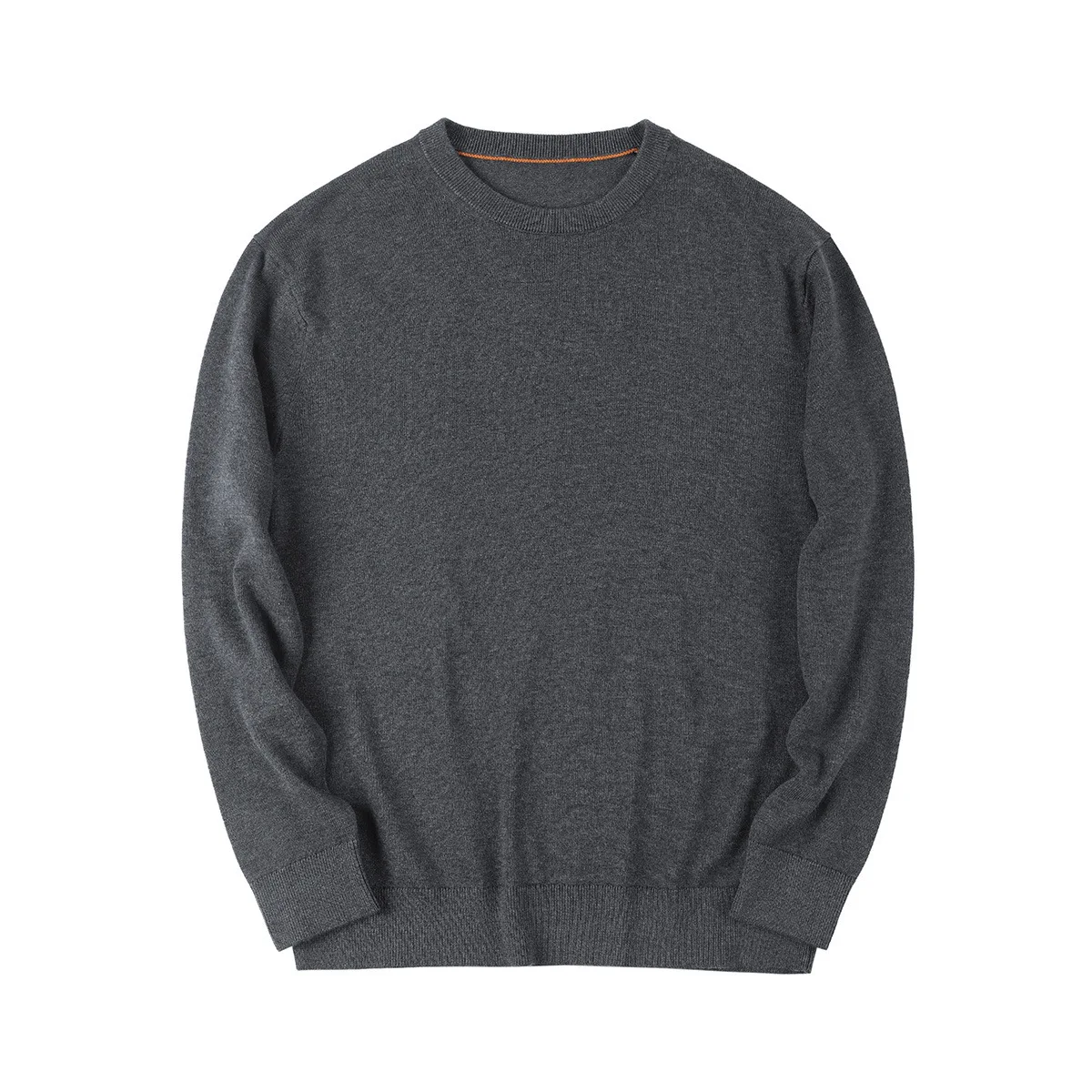 2024 Autumn Sweatshirt Men's Knit Fashion Round Neck  Comfortable Fabric  Bottom Shirt Casual Tops Sportswear A4