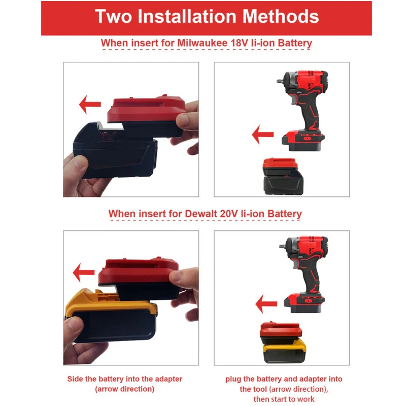 For Dewalt 18V For Milwaukee M 18 Lithium Battery Converted For Craftsman 19.2/20V Battery Adapter Lithium Battery Tool Adapter