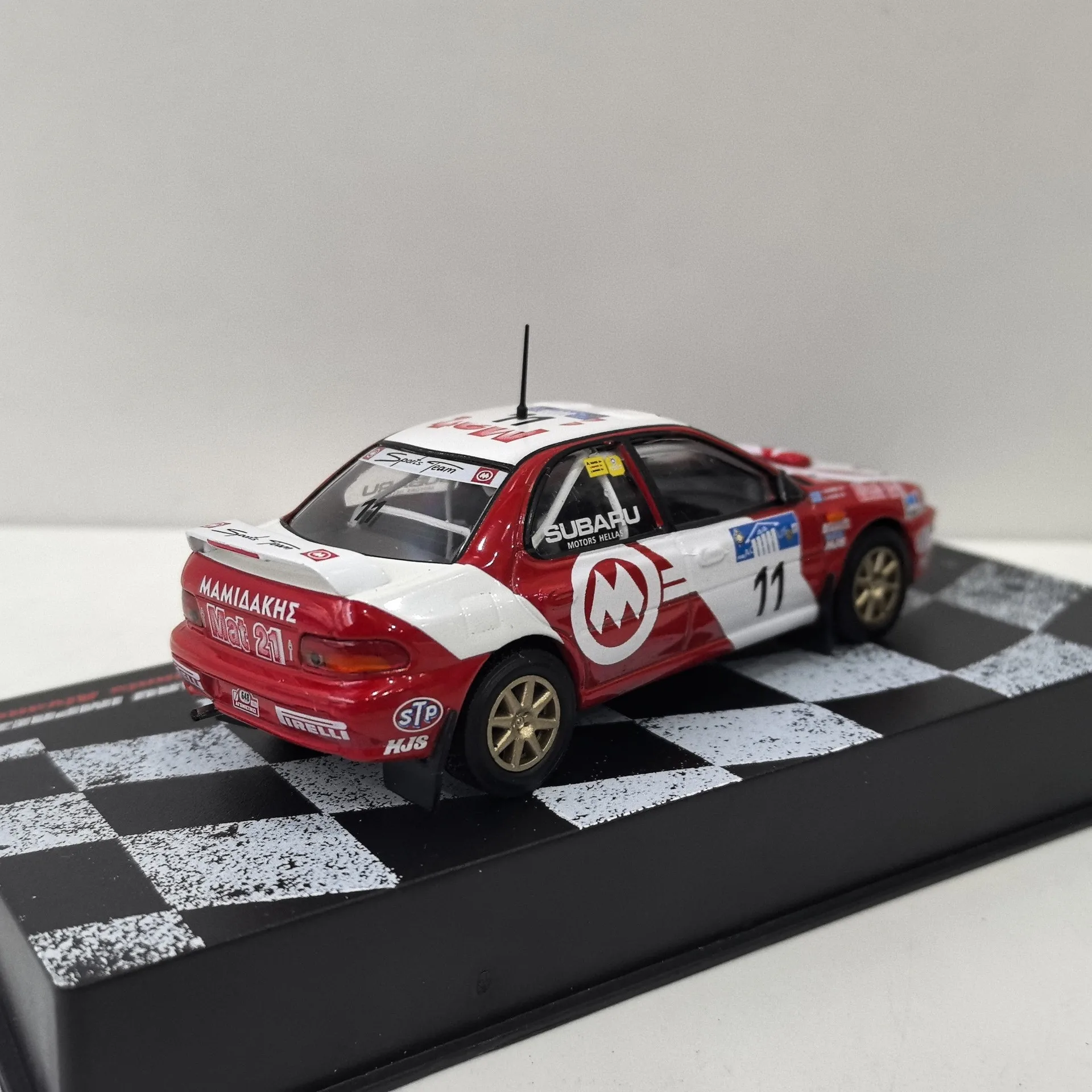 Diecast DEA 1:43 Scale SUBARU IMPREZA #11 WRC 1997 Subaru Racing Alloy Car Model Collectible Toy Gift Souvenir Display Ornament