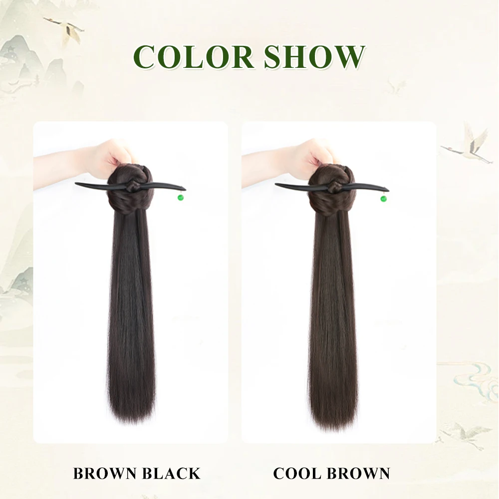 Extensión de cola de caballo de garra para mujer, accesorios para el cabello, fibra Natural larga resistente al calor, postizo de cola de caballo sintético, uso diario