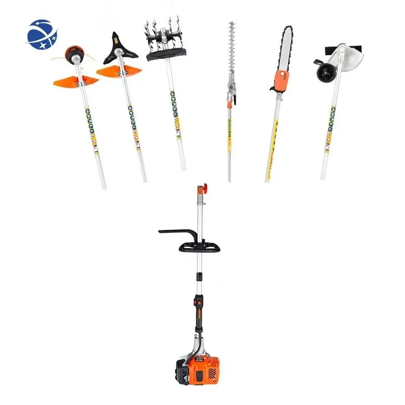 Yun Yi Power Garden Tools Multifunction Brush Cutter Gasoline Grass Trimmers 6 In 1 Palm Tree Cutter Mini Tiller Weeder