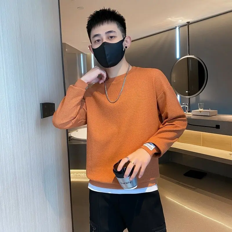 

Fashion O-Neck Spliced All-match T-Shirt Men's Clothing 2023 Spring New Oversized Casual Pullovers Loose Korean Tee Shirt