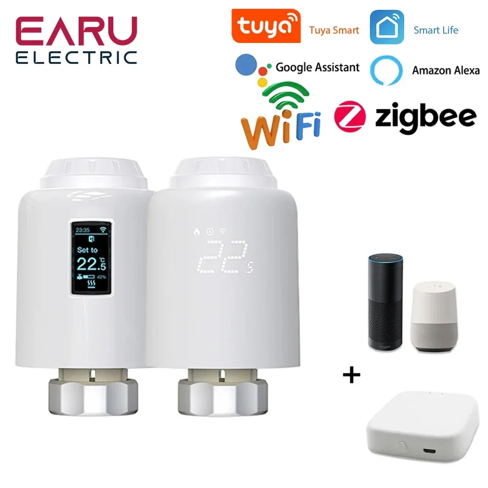 Smart WiFi ZigBee Radiator Actuator TRV Programmable Thermostatic Radiator Valve, Thermostatic Valve