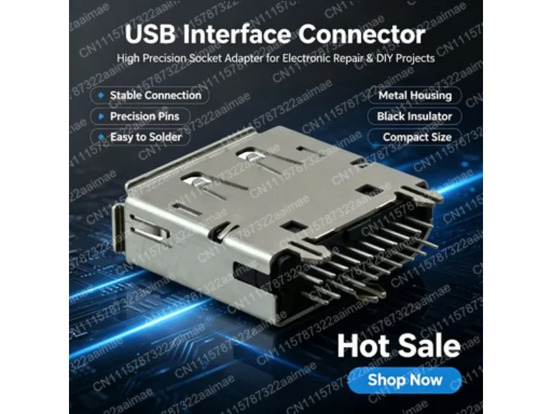 20 Position Through Hole Receptacle Connector, 2.54mm Pitch PCB Socket