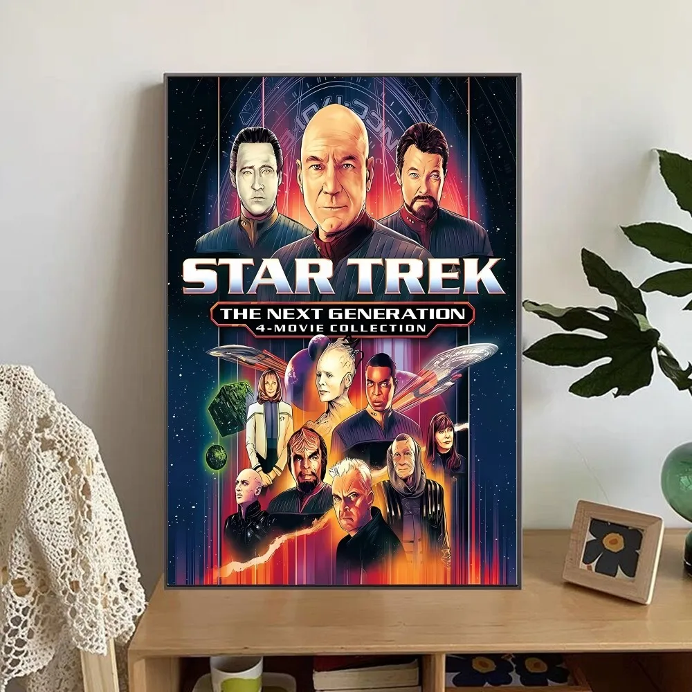 TV S-Star T-Trek Classic Movie Posters Whitepaper Sticker DIY Room Bar Cafe Aesthetic Art Wall Painting