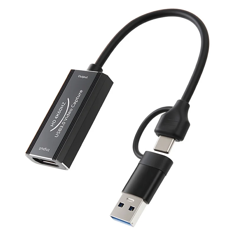

AM-USB 3.0 Video Capture Card 60Hz Recording 4K HD Source To USB/Type-C 2-In-1 Game Grabber Live Streaming Video Recorder