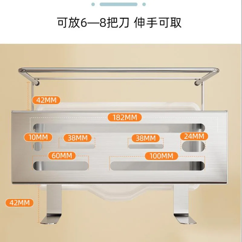 304ステンレス製キッチンツールラック、穴あけ不要ツールホルダー、吊り下げ式ツールホルダー