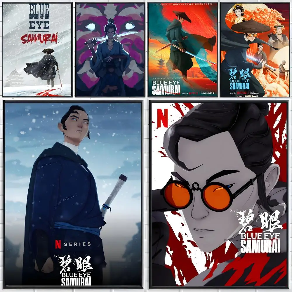 animation adult B-Blue Eye Samurai Poster Distinct Home Decor Concepts Chic Indoor Art Pieces