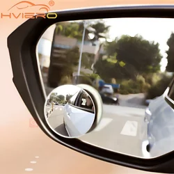 1X 360 grados HD espejo de punto ciego retrovisor de coche ajustable convexo inverso gran angular estacionamiento de vehículos sin montura S accesorios de automóvil