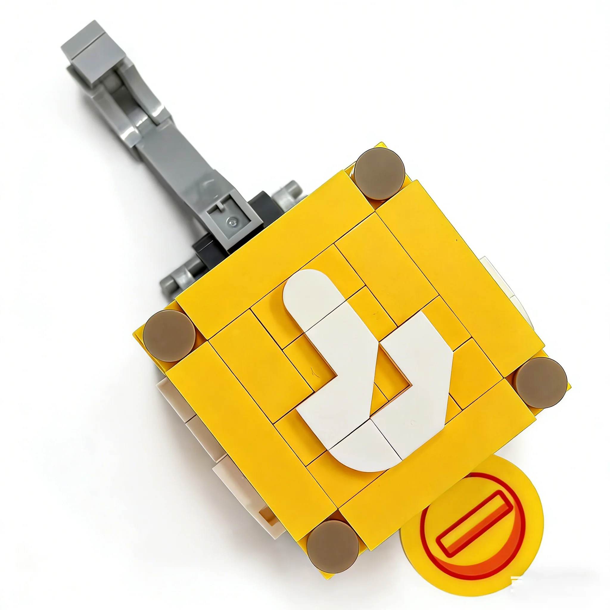 141pcs MOC Bricks Coin Building Blocks Keychain Set - DIY Toy Pendant with Unique Design, Question Mark Block Key Chain Toys