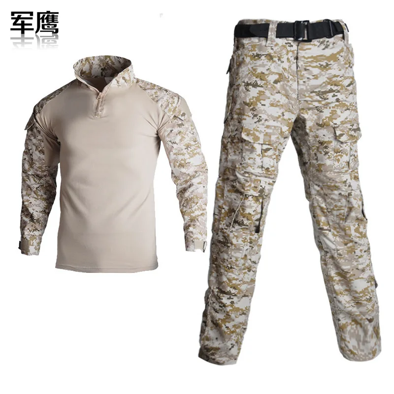 G2 Frog Suit Camo Zweiteilige taktische Kampfuniform, verschleißfest, wasserdicht, für den Außenbereich, militärisches Training, Airsoft, Jagd, Ausbildung – Detail 3