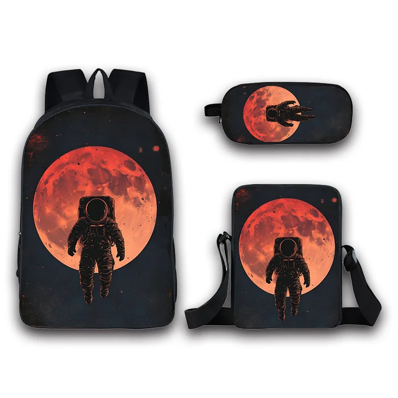 

Роскошные популярные звездные небо с 3D принтом, 3 шт./компл., школьные сумки для ноутбука, рюкзак, наклонная сумка на плечо, пенал