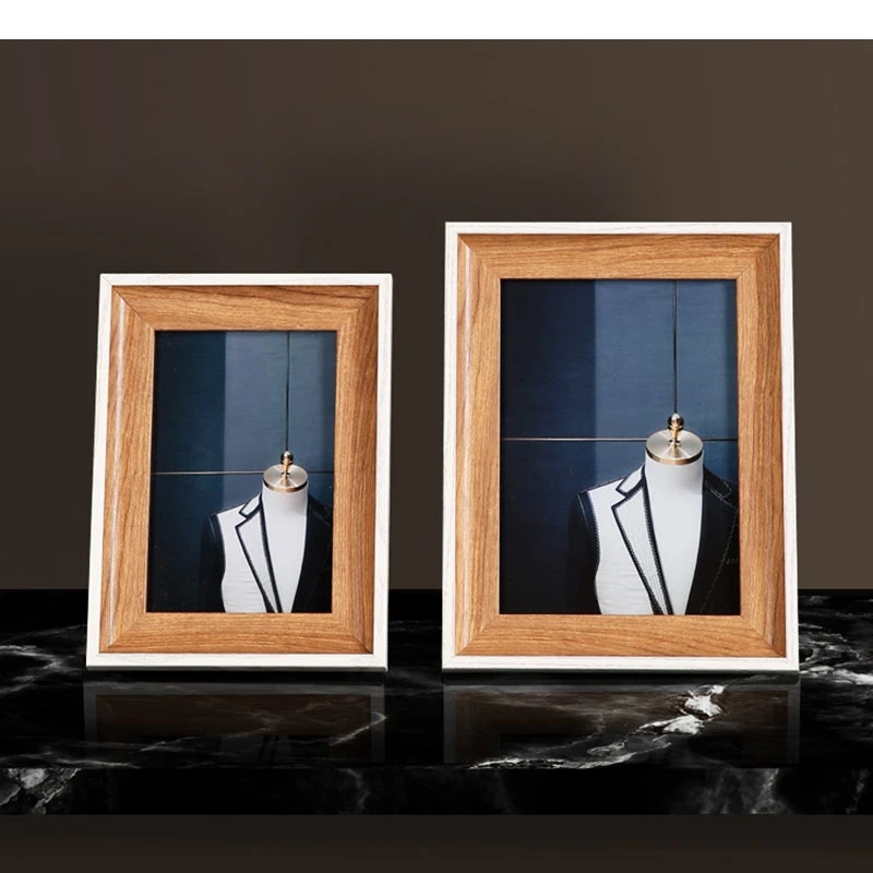 Imitation Wood Photo Frames Modern Decor 6/7 Inch Framed Art Portrait Picture Frame Wedding Anniversary Gifts Desk Decoration