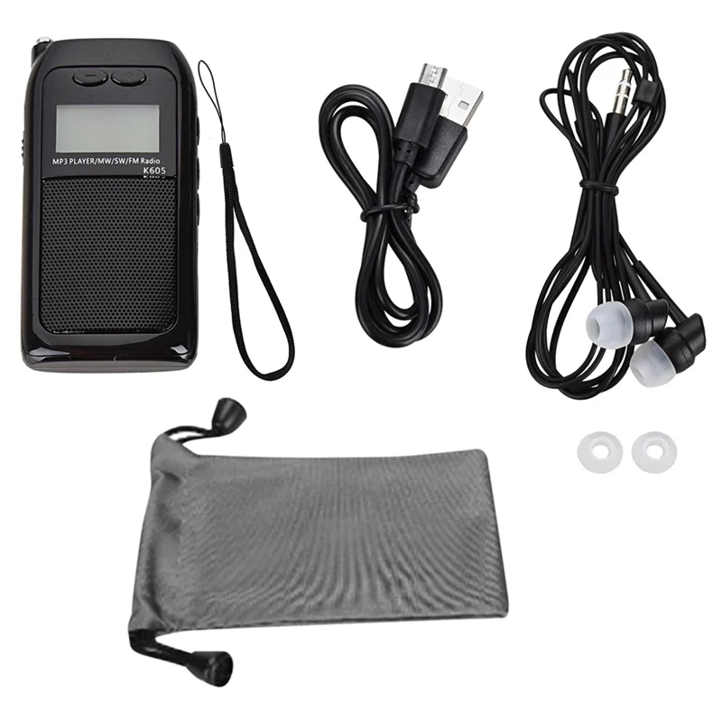 راديو رقمي متعدد الوظائف HFES FM MW SW راديو كامل النطاق مع شاشة LCD رقمية 1.18 بوصة