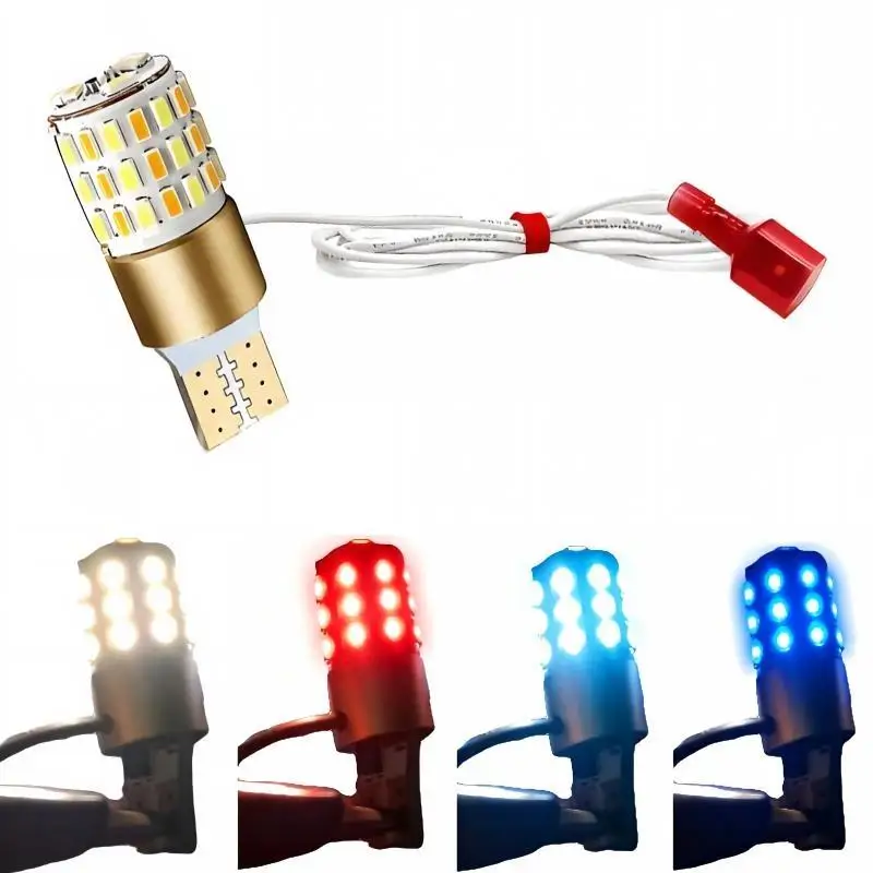 New1Pair T10 Dual Contact LED Parking Light Turn Signal Waterproof 12V Universal For Motorcycle Car