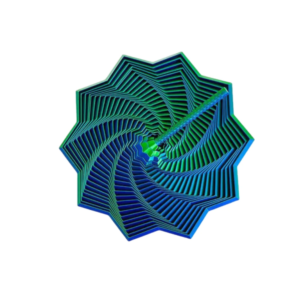 3D Printing Fractal Fidget Star Model Expanded Geometric Design Visual Illusion Hexagon Relaxation Portable AntiAnxiety