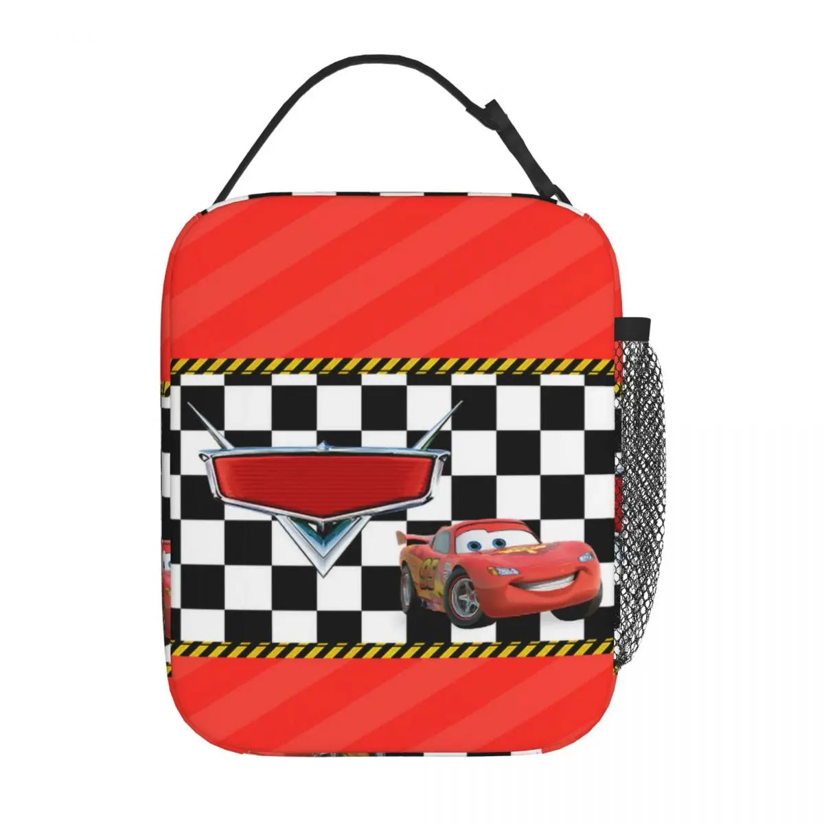 Custom Lightning Mcqueen Insulated Lunch Bag for Outdoor Picnic Food Cartoon Cars Waterproof Cooler Thermal Lunch Box Children