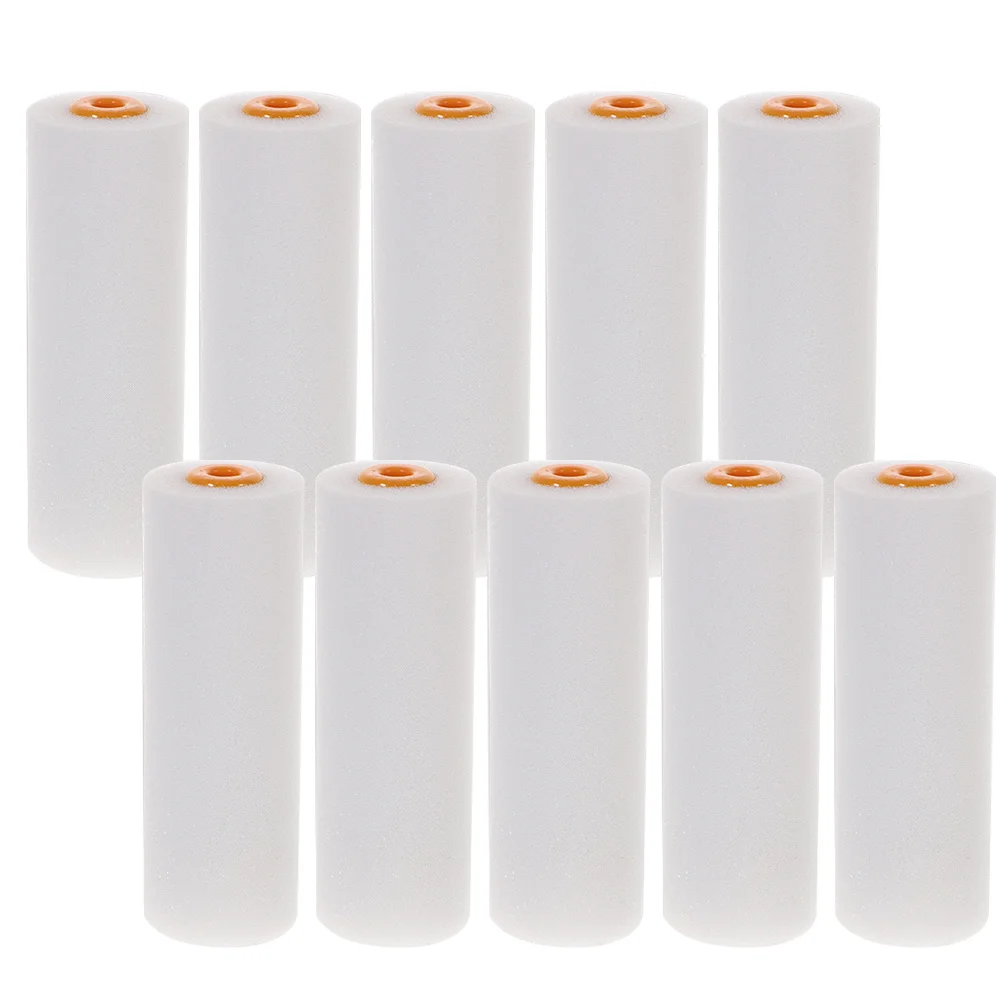 10 個のスポンジペイントカバー 10 パックの交換用スリーブ 壁塗装用 低密度スポンジカバー ローラーフレームペイントローラー用