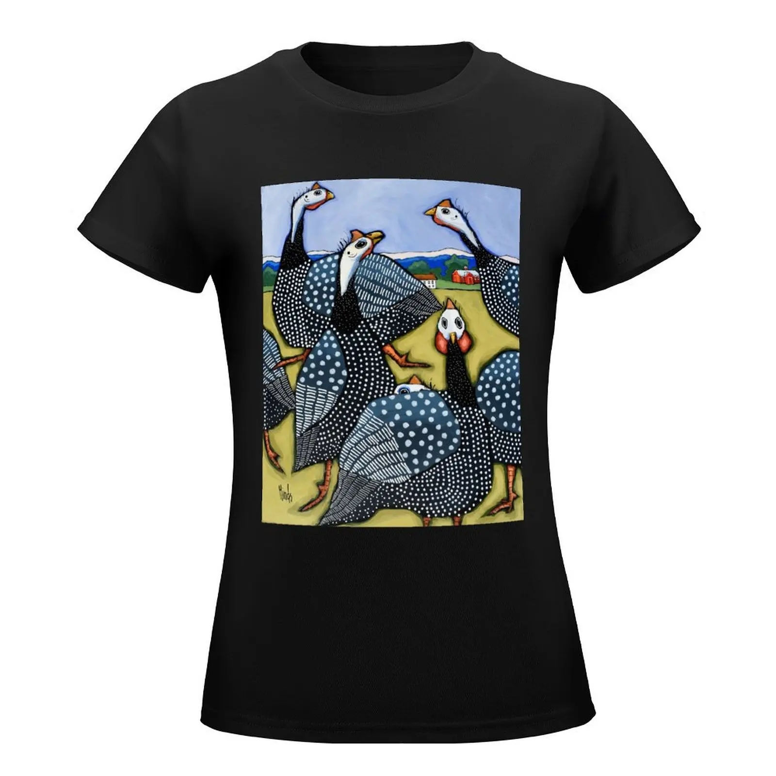 Six Guinea Fowl T-Shirt sublime blanks aesthetic clothes new edition cat shirts for Women