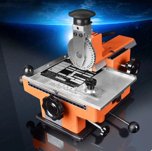 Steel Embossing Machine, Manual Metal Aluminum Alloy Nameplate Dog Tag ID Card Stamping Label Engraving Embossing Marking Tool