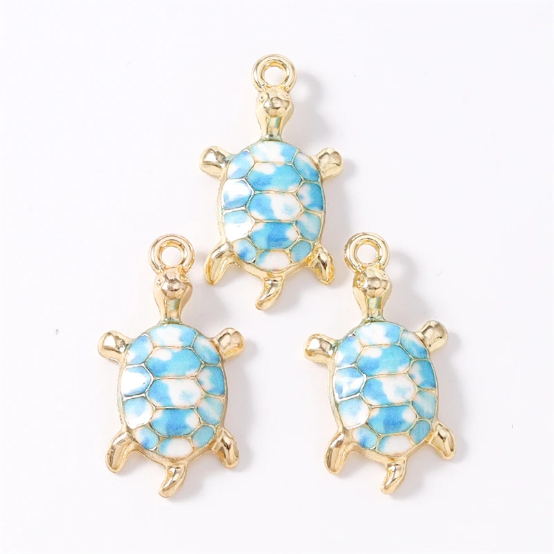 Duarte 20 Teile/los Nette Bunte Emaille Tier Schildkröte Charms Anhänger für Die Herstellung Von DIY Ohrringe Halsketten Armband Schmuck Erkenntnisse – Detail 13