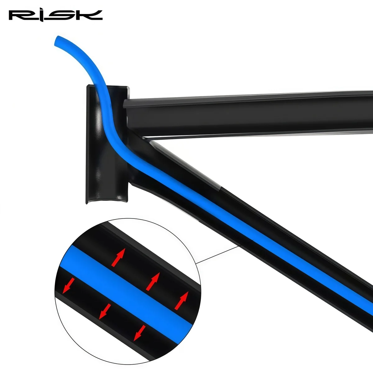 RISK Internal Cable Routing Sound Dampening Foam Tube– 1.5m Anti-Noise Sponge Sleeve For MTB & Road