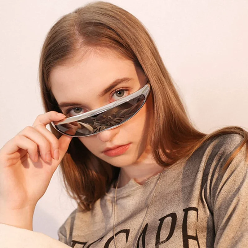 Neue Frauen Cyberpunk Sonnenbrille Männer futuristische Technologie Sonnenbrille Vintage Marke Designer Sonnenbrillen UV400 Schutz Gafas de Sol