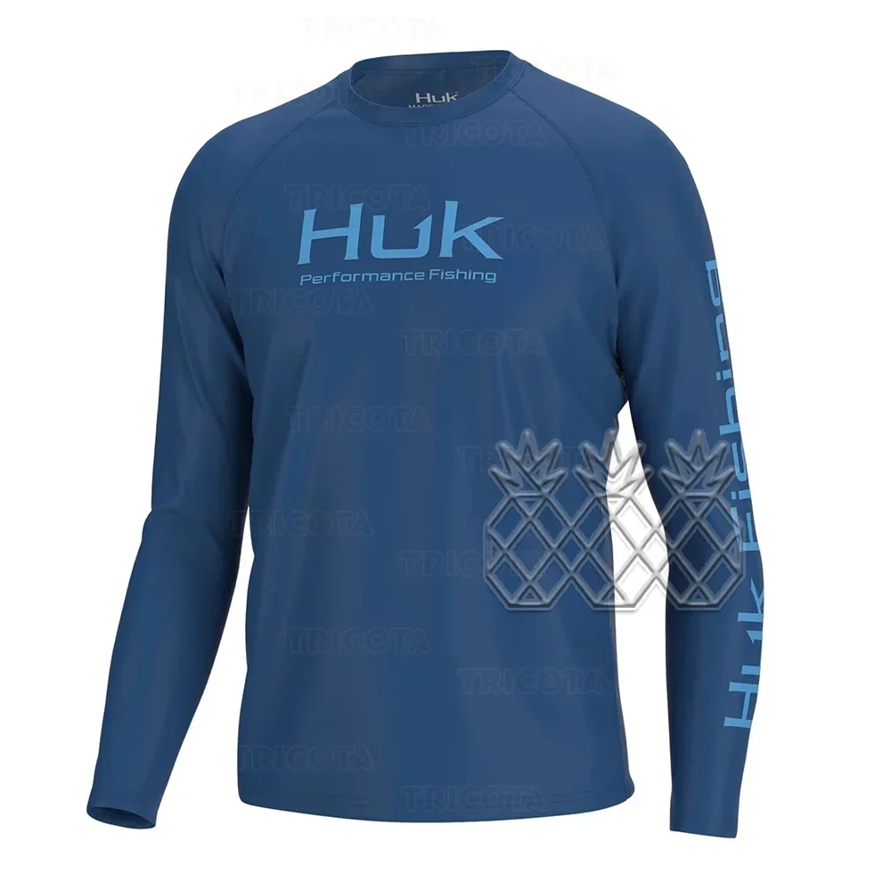 HUK Fishing Performance Shirts Men's Long Sleeve Uv Protection Clothing Summer Breathable UPF 50+ Fishing Wear Camisa De Pesca