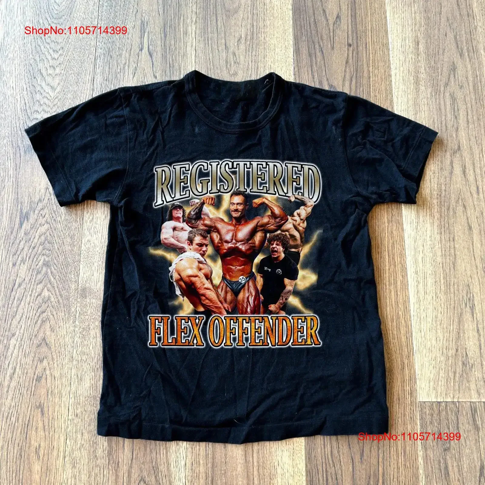 Registered Flex Offender Funny Offensive T Shirt Gym Lifting Ironic Sam Sulek Tren Twins CBum vintage Washed designer clothes