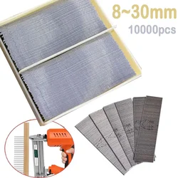 10000pcs/box 6-30mm 304 Stainless Steel Mosquito Headless Pin Nails 23 Gauge 0.63mm Nails P622 P630 Pneumatic Brad Nail Gun Tool