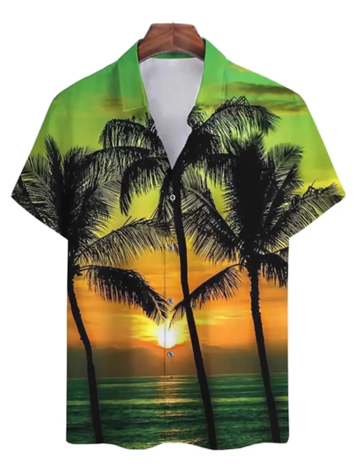 Chemise à manches courtes à motif hawaïen pour hommes, chemise décontractée pour hommes, vêtements d\'été, hip-hop, rue, fête sur la plage, 2022