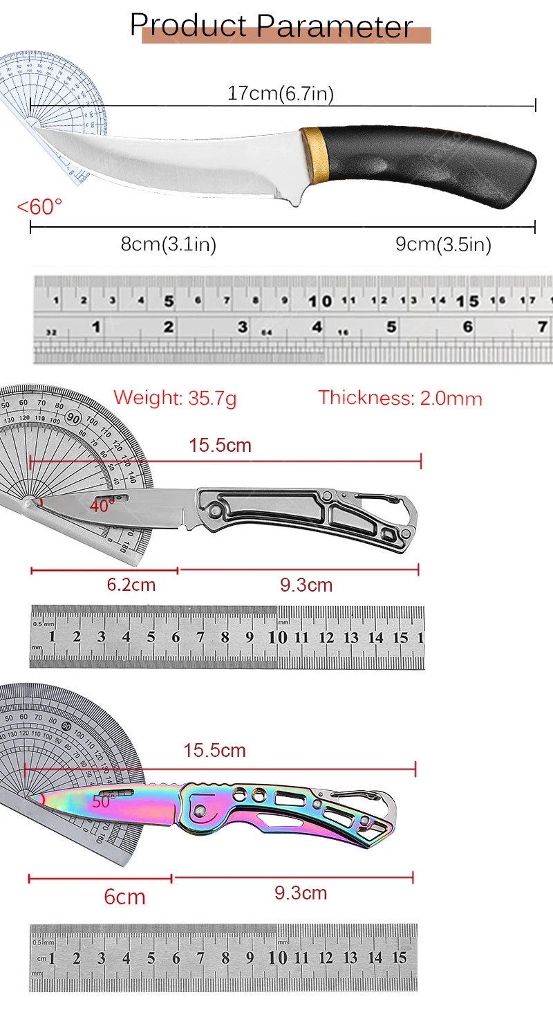 Multi-purpose Portable Folding Knife Fruit Peeler Portable Kitchen Meat Cutter Laser BBQ Folding Stainless Steel Chef's Knife