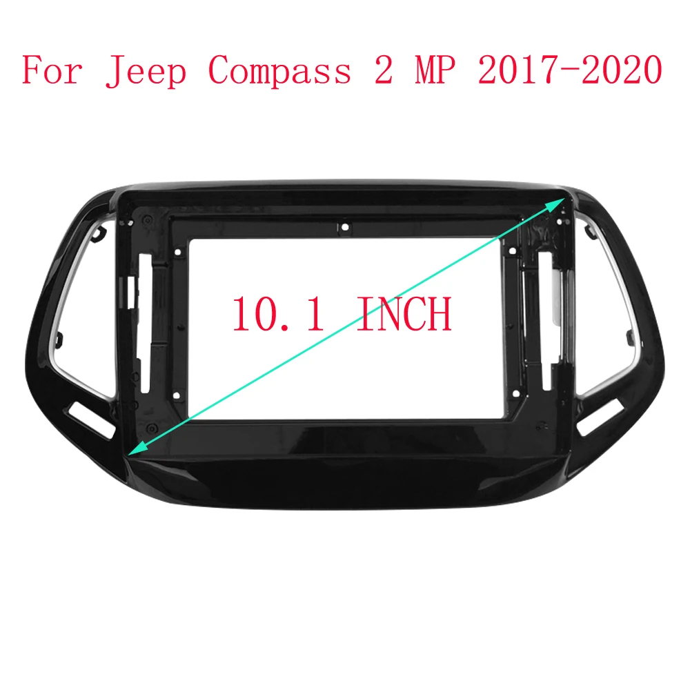 Car Radio Fascias Frame For Jeep Compass 2 MP 2017-2020 10 inch Stereo Panel Wiring Harness Power Cable Adapter Canbus Decoder