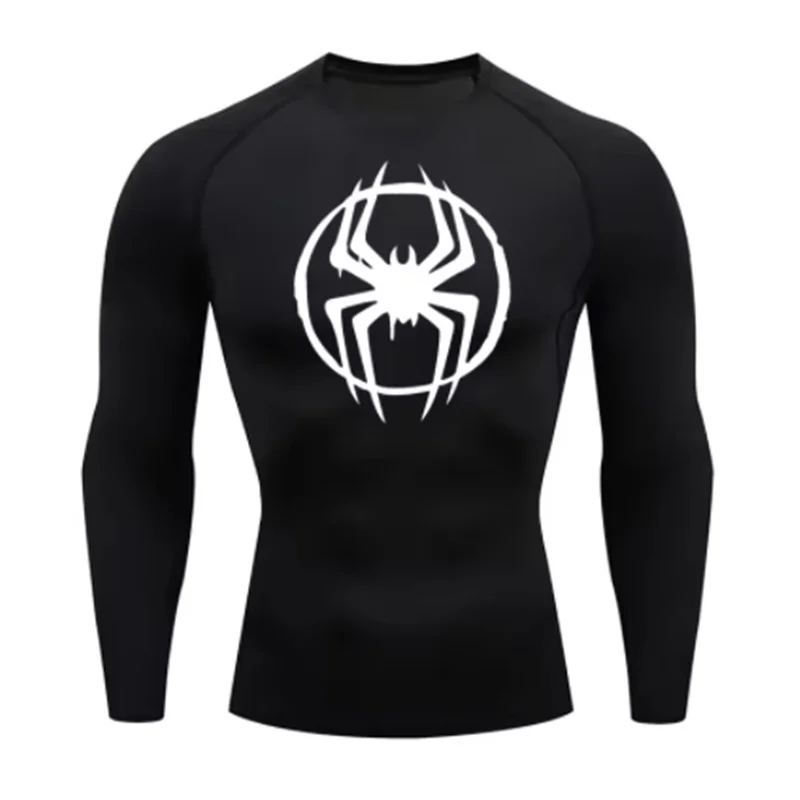 Men's compression sports running gym short top round neck sports shirt quick drying fitness training suit