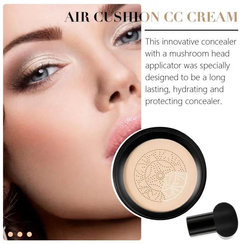 Corrector de Base facial, crema Bb blanqueadora, cojín de aire, control de aceite, maquillaje, Base de cabeza de hongo