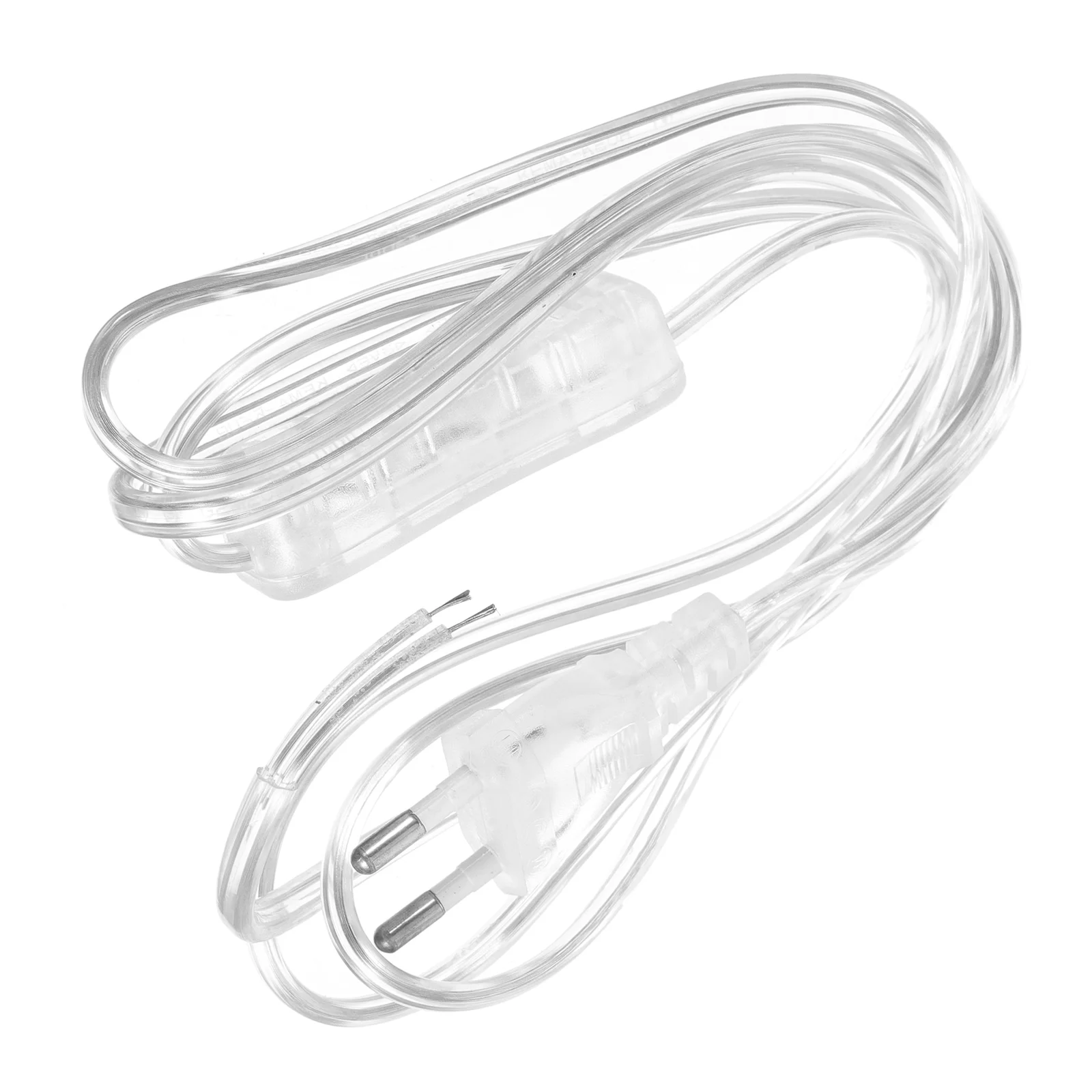 Sturdy Lamp Cord Extension Wire Replacement Repair Transparent Power Plug Pvc Sleek