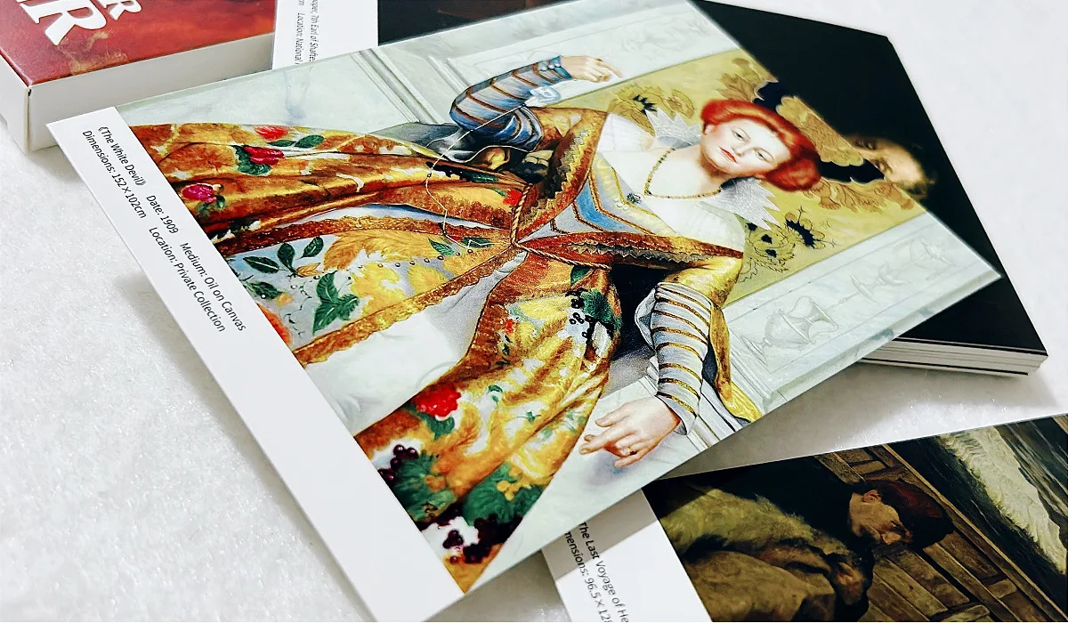 30 folhas/caixa john maler collier pintura a óleo cartão postal arte cartão retro mensagem para diy diário decoração papelaria