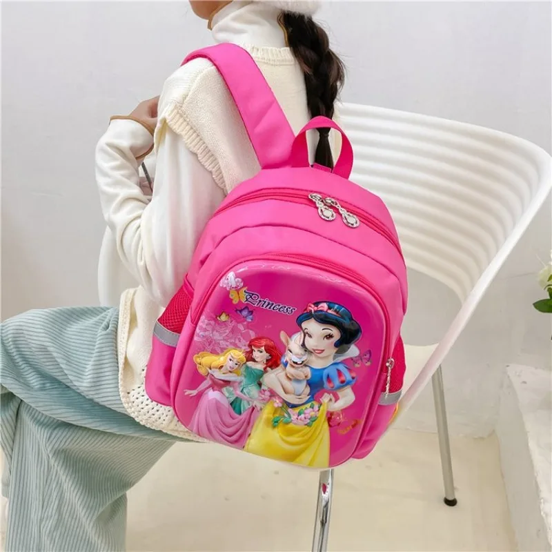 Disney 2024 New Cartoon Snow White Anti Lost Rope Kindergarten Backpack for Children in Small and Medium-sized Classes