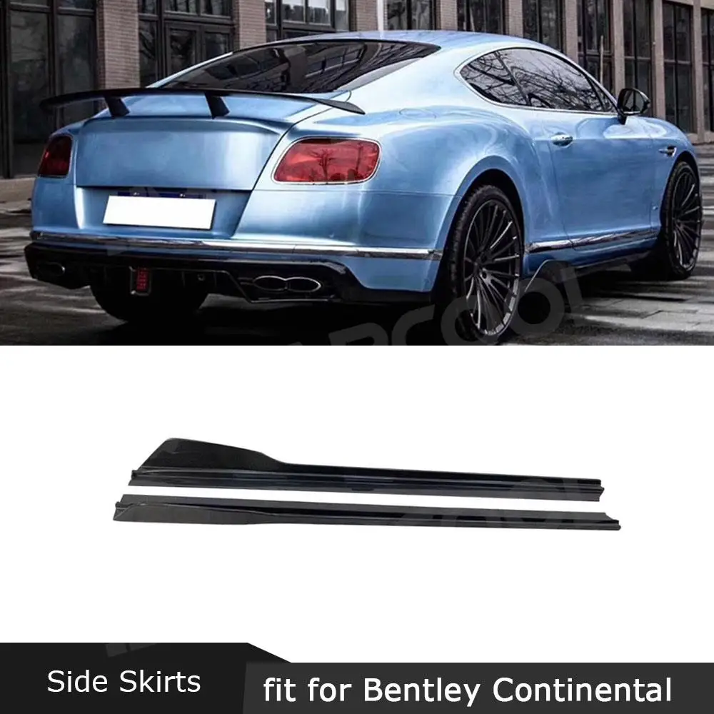 

Carbon Fiber Side Skirt Rocker Panels Extension for Bentley Continental GT 2015-2017 Style Splitters Side Skirt Lip Wing