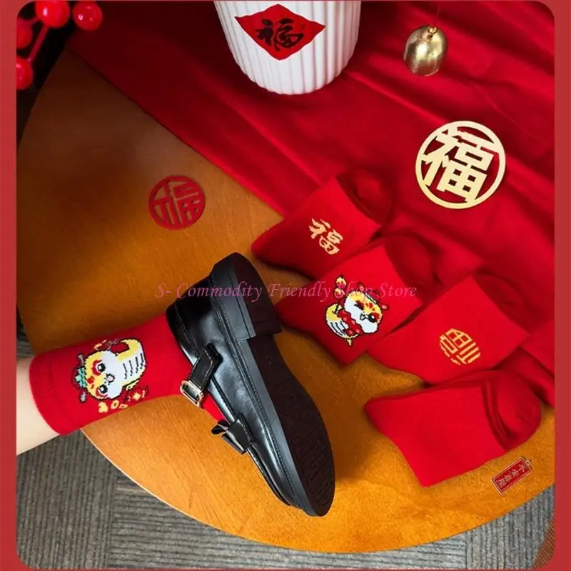 85AE Children Christmas Socks Cotton Warmth Festive Baby Socks Kids Holiday Wear Toddler Festive Clothing Elastic Kids Socks