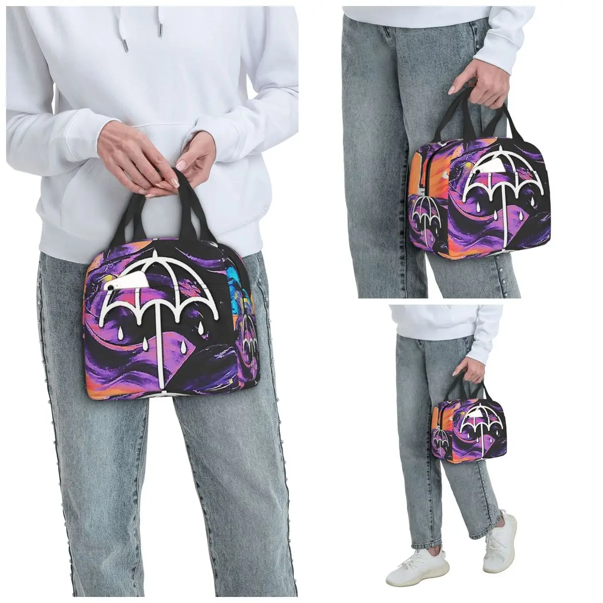 Splash Bmth Umbrella Insulated Lunch Bag for Kids School Cooler Thermal Food Box Tote Portable Lunch Boxes Container