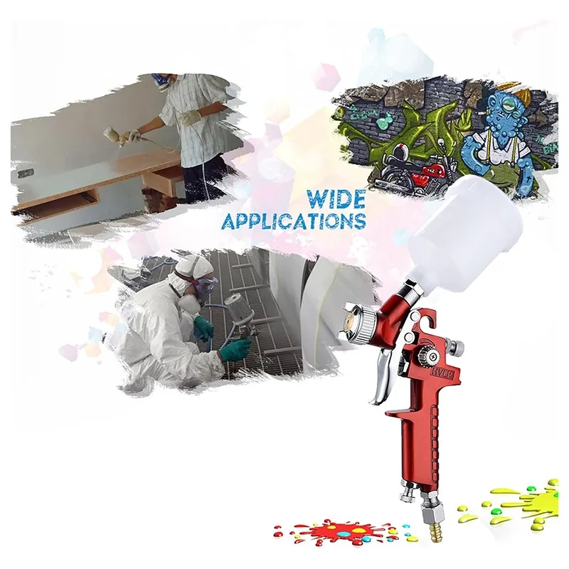 

【PRICE REDUCT】Air Spray Gun Car HVLP For Paint Sprayer Touch-Up For Paint, Primer Top Coat, Graffiti- High Power Professional Ki