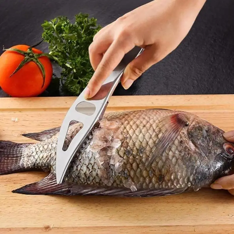 

Fish Cleaner 4 Pieces Portable Fish Descaler For Cleaning Seafood Tools Sawtooth Fish Scale Scraper Kitchen Gadgets For Kitchen