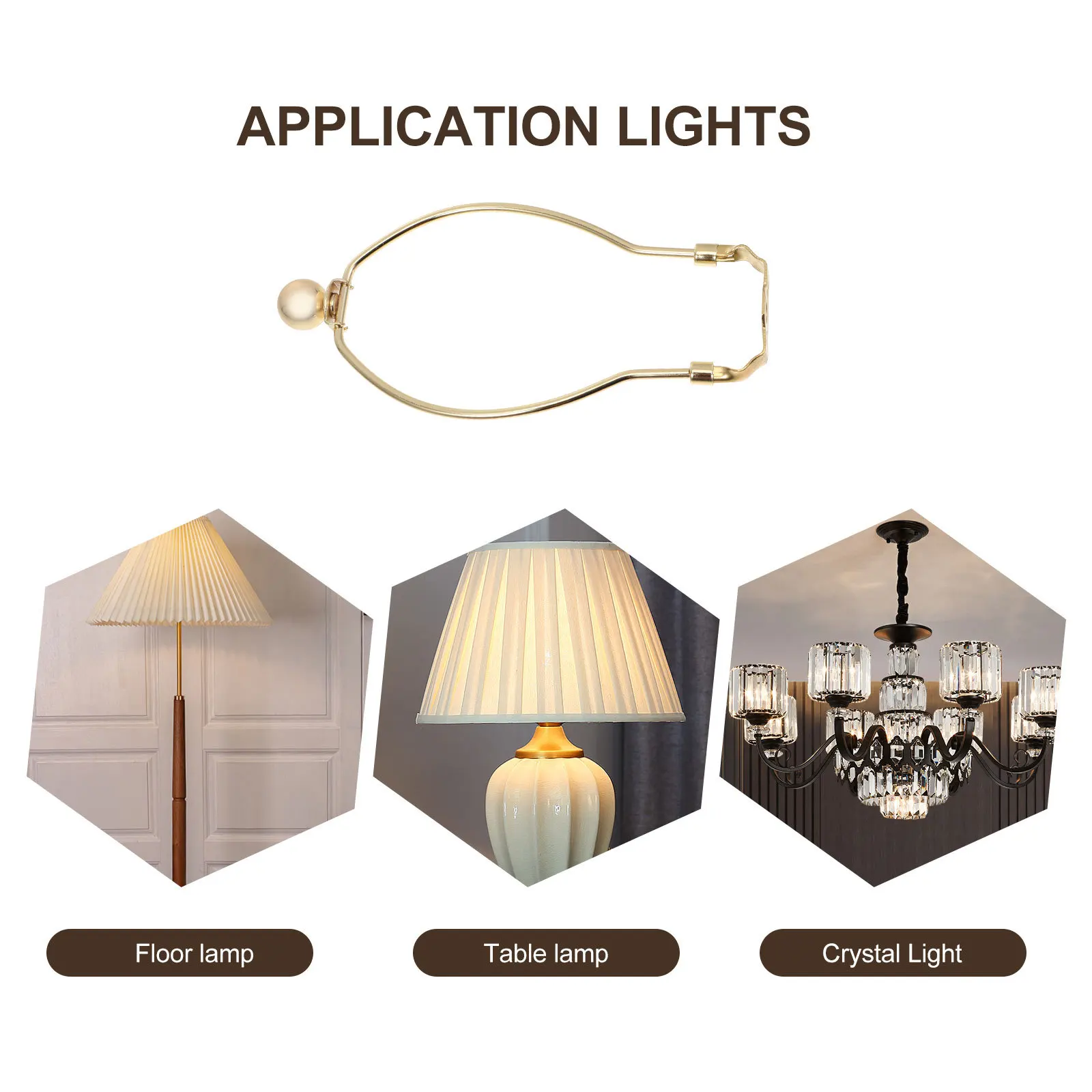 

2Pcs Lampshade Horn Holder High Quality Lamp Shade Bracket for Table Floor Crystal Lamps Lighting Accessories Suitable for Home