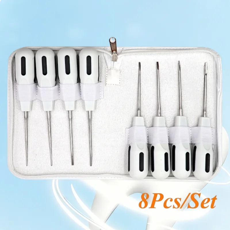 Kit Dental Extracting Apical Root Elevator Stainless Steel Surgical Luxating Lift Elevator Plastic Handle Dental Instruments
