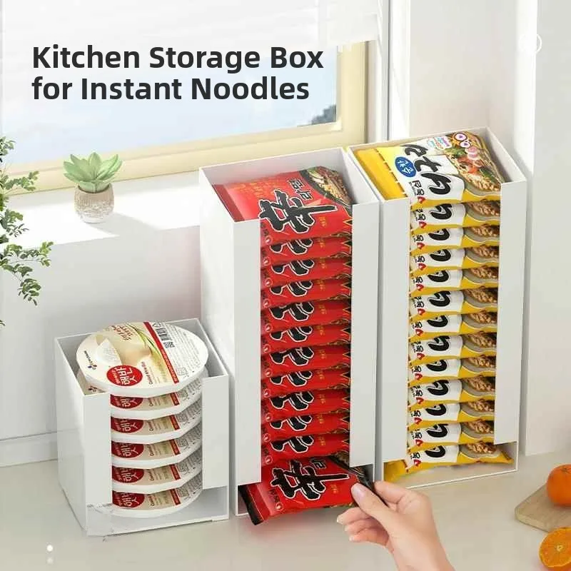 

Ящик для хранения на кухне, прямоугольный выдвижной ящик для хранения, японский креативный многофункциональный органайзер для чашки с лапшой и супом, маска
