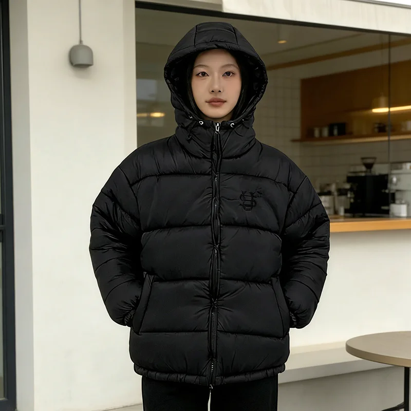 

Autumn and winter cotton clothing trend loose hooded zipper cardigan jacket personality high street trend unisex