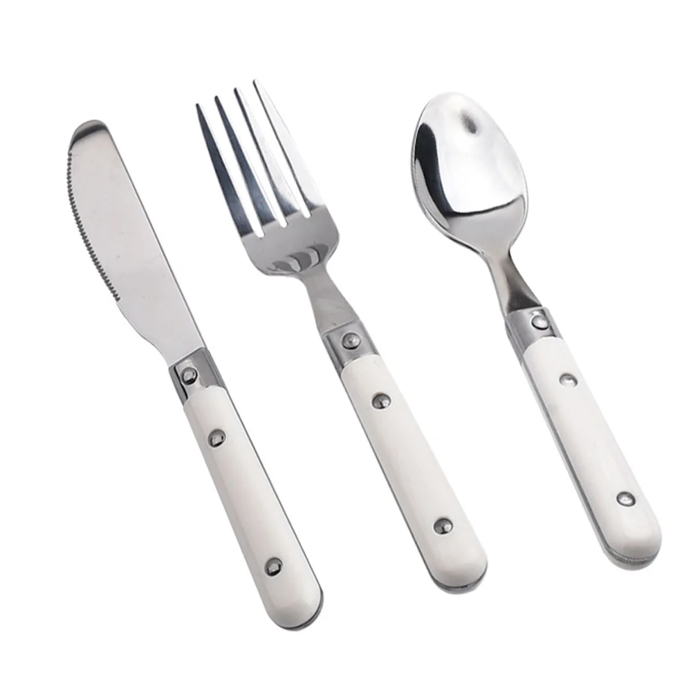 

1 Set Stainless Steel Kids Cutlery Set Tableware Lightweight Fork Spoon Cutter For Children Home Restaurant Hotel Simple Style