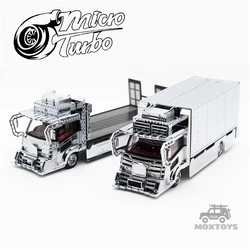 Micro Turbo 1:64 Dekotora Wing Custom / Flatbed Tow Truck electrosilvering limited999 Diecast Model Car